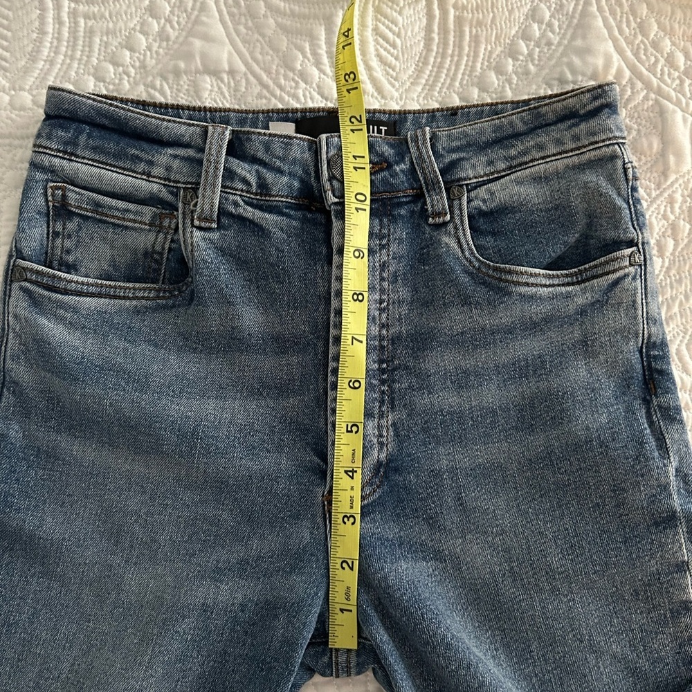 KUT from the Kloth Rosa High-Rise Ankle Straight Medium Wash Raw Hem Denim - Picture 9 of 10